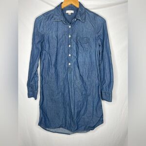 J.Crew denim shirt dress size 2 Blue